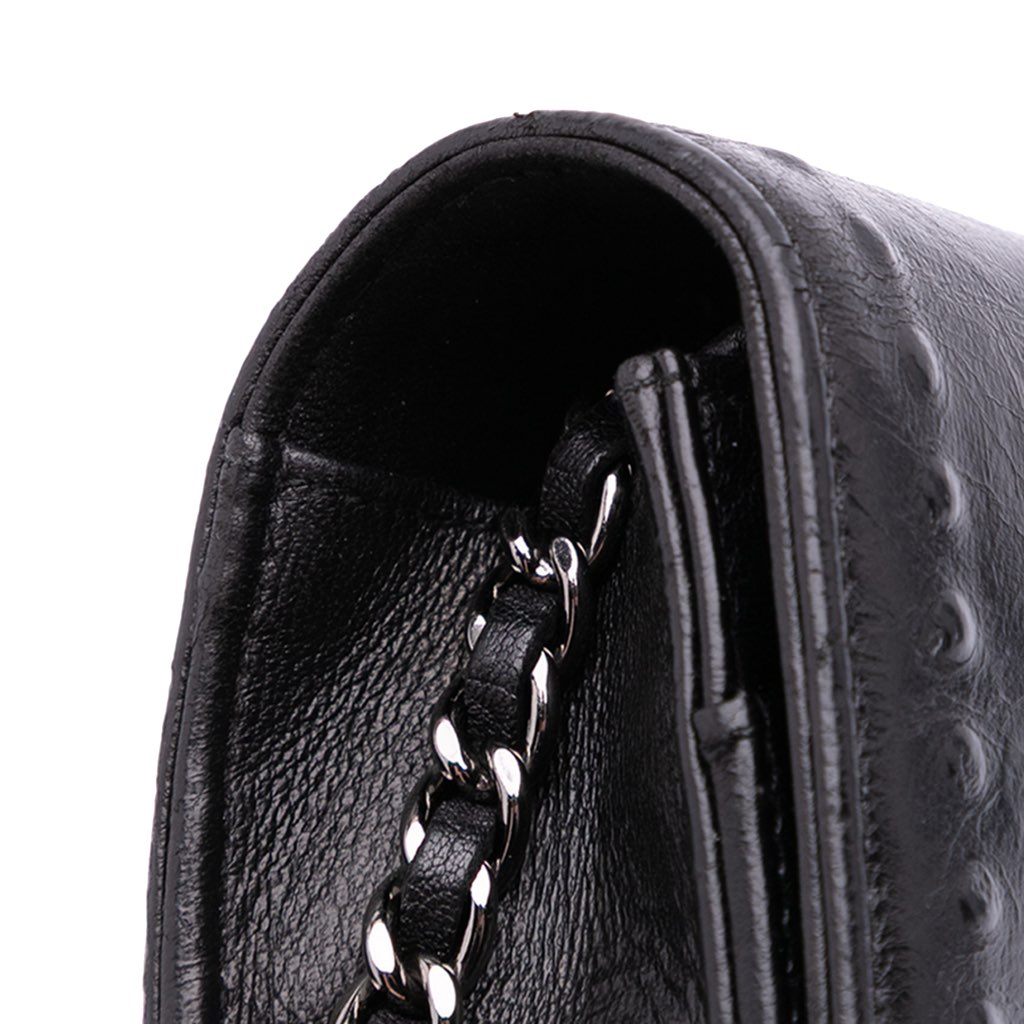 Chanel CC Embossed Lambskin Wallet on Chain - Image 12