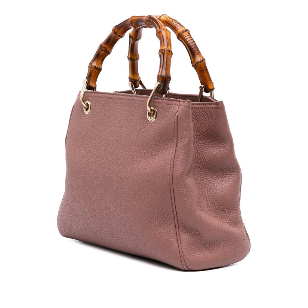 Gucci Small Calfskin Bamboo Shopper Satchel - 2