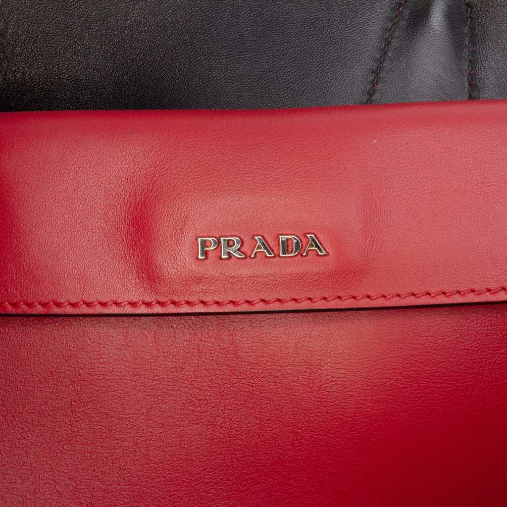 Prada Large City Calf Double Satchel - Side view