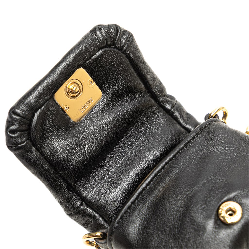 Loewe Shiny Lambskin Goya Puffer Case - Detail 1