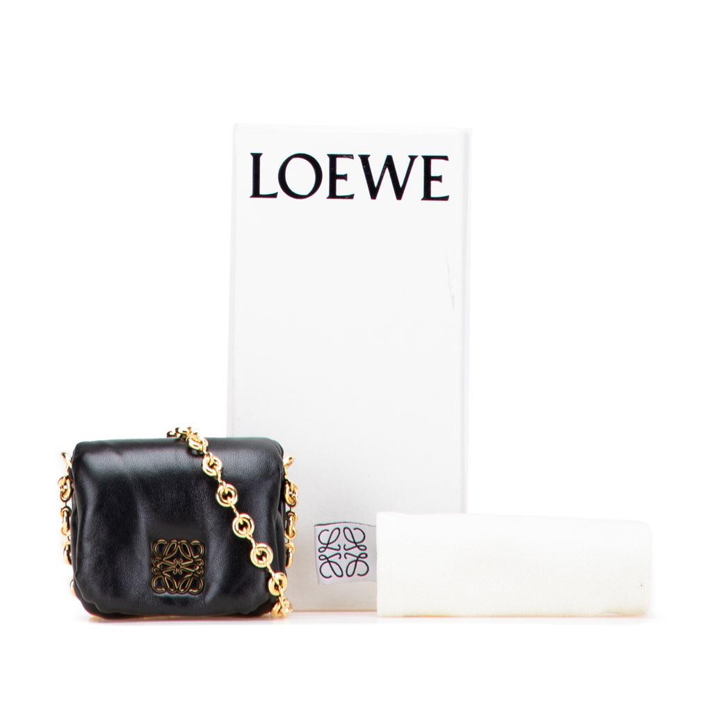 Loewe Shiny Lambskin Goya Puffer Case - Image 11