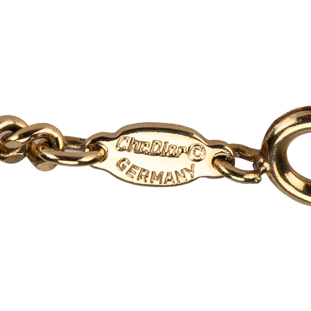 Dior Gold Plated CD Logo Chain Necklace - 2