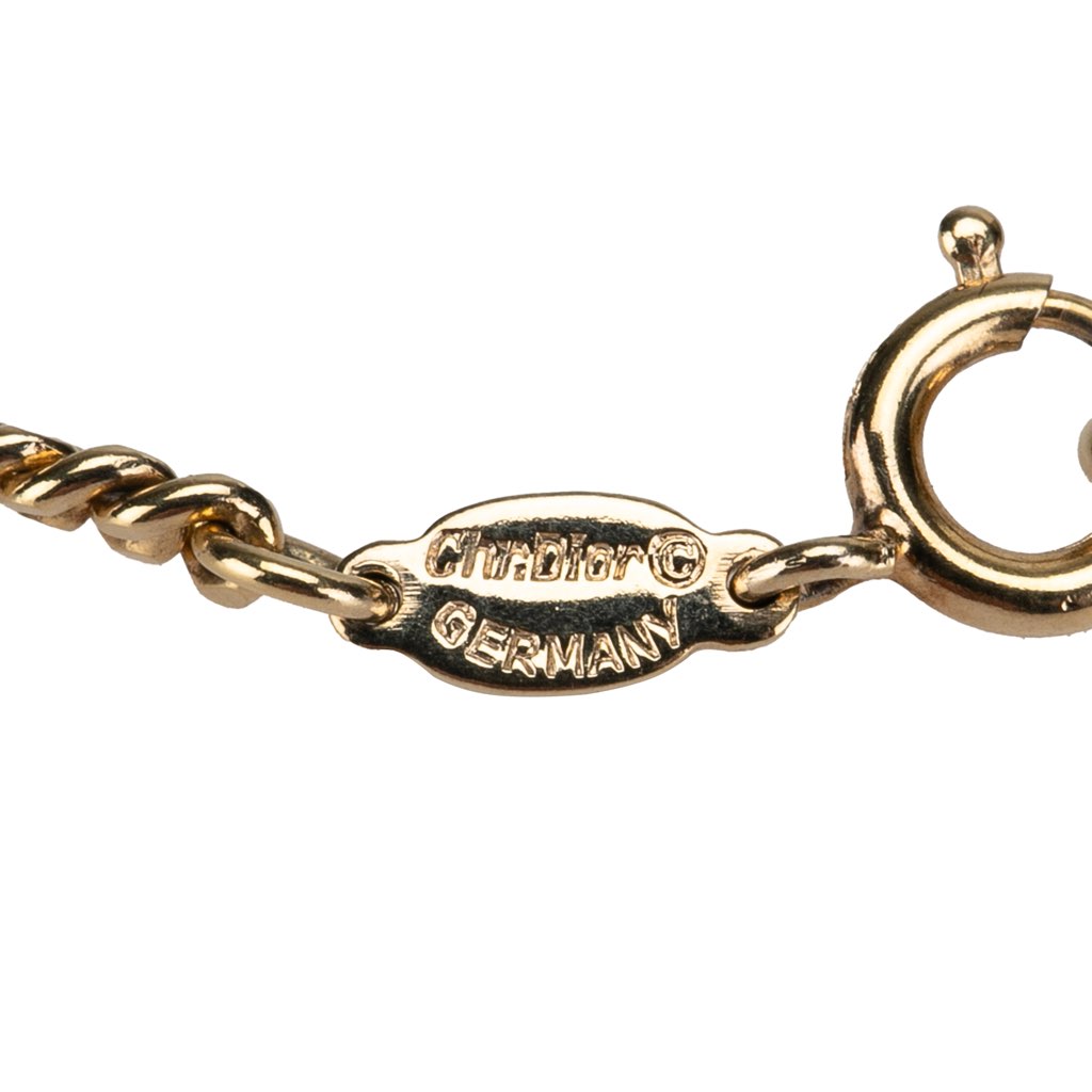 Dior Gold Plated CD Logo Chain Necklace - 3