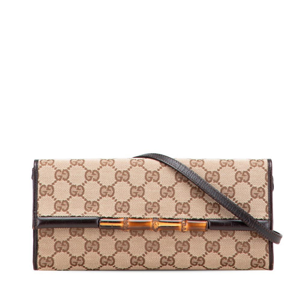 Gucci GG Canvas Bamboo Bar Crossbody