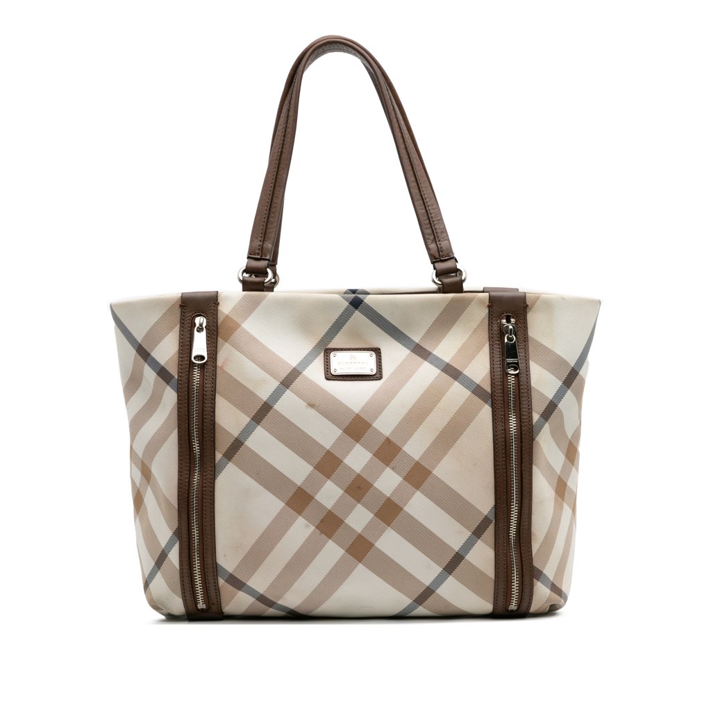 Burberry Supernova Check Canvas Tote