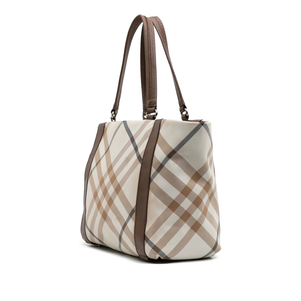Burberry Supernova Check Canvas Tote - Back view