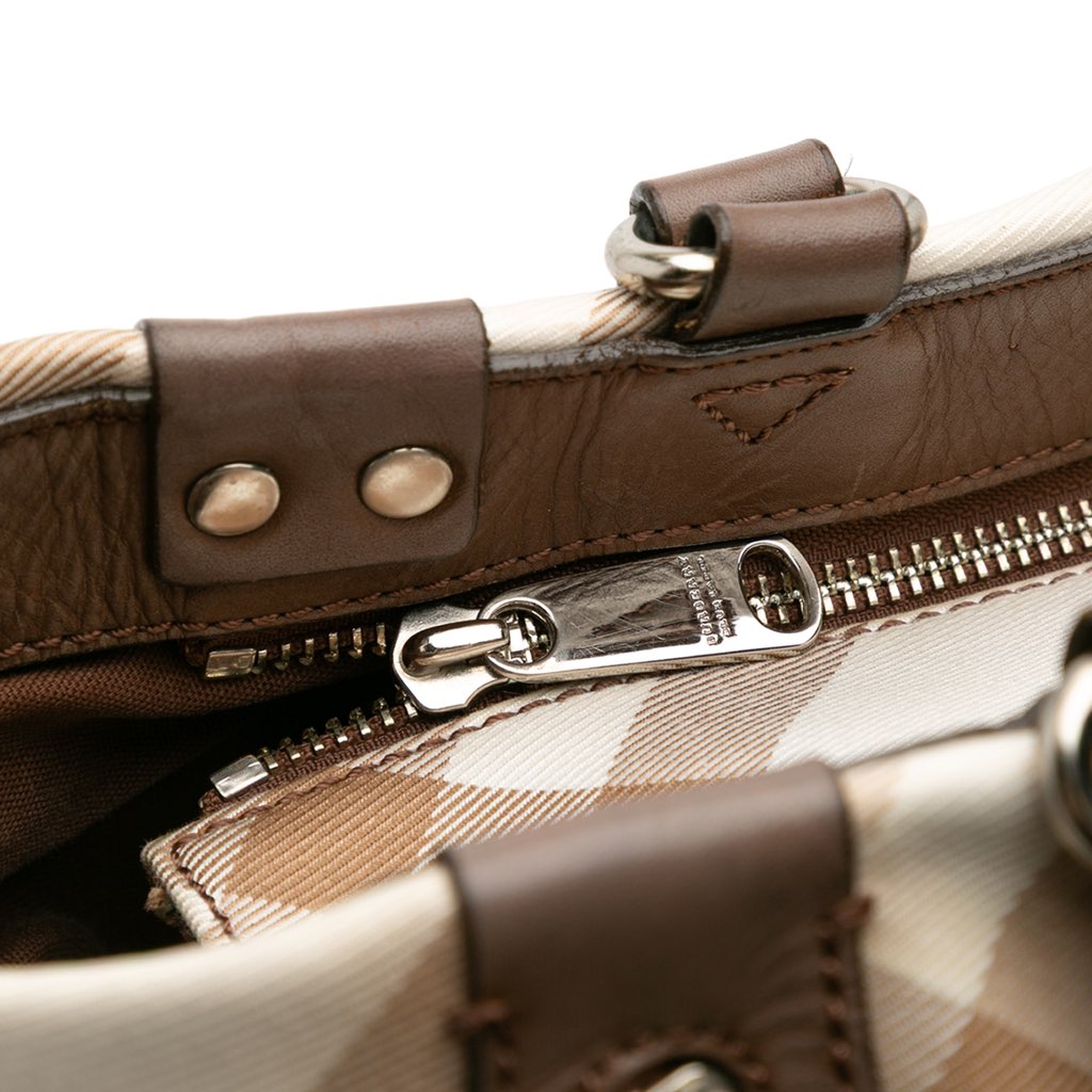 Burberry Supernova Check Canvas Tote - Image 11