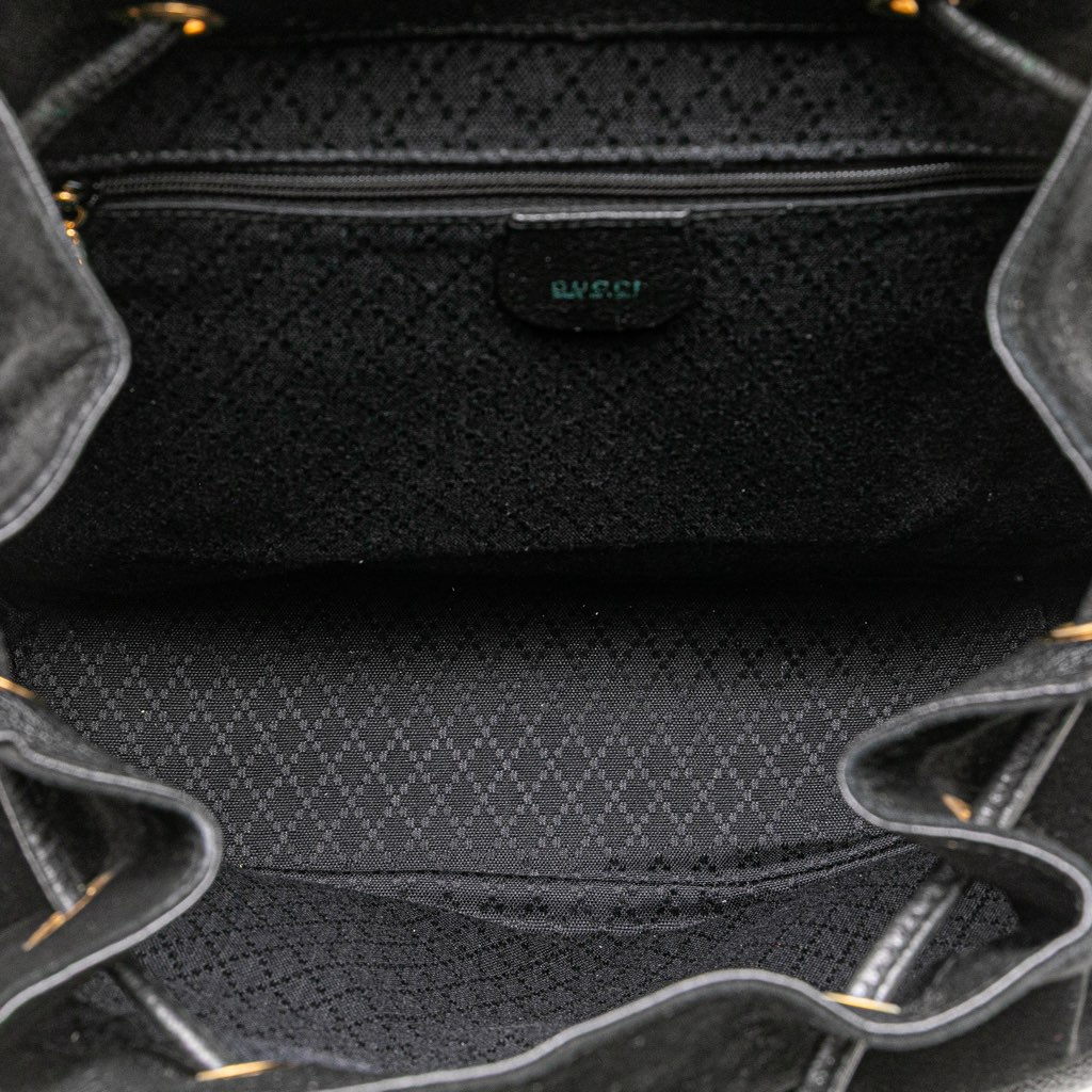 Gucci Suede Bamboo Drawstring Backpack - 4
