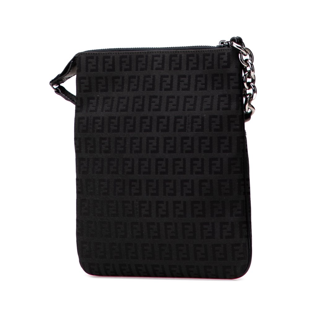Fendi Zucchino Canvas Crossbody - Back view