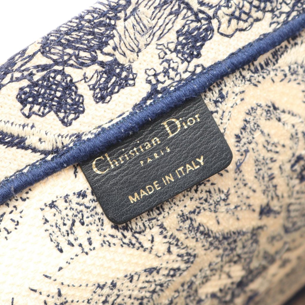 Dior Large Canvas Embroidered Dioriviera Toile De Jouy Book Tote - 4