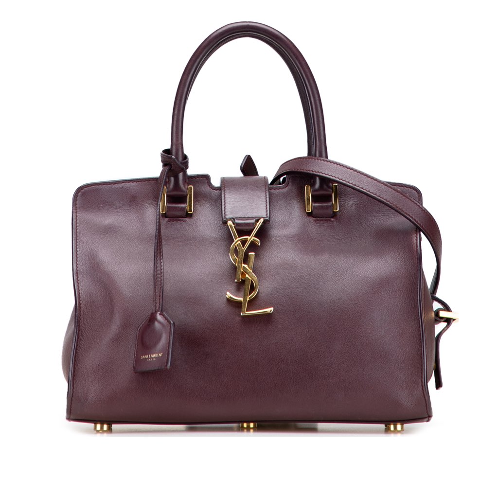 Saint Laurent Baby Leather Monogram Downtown Cabas Satchel