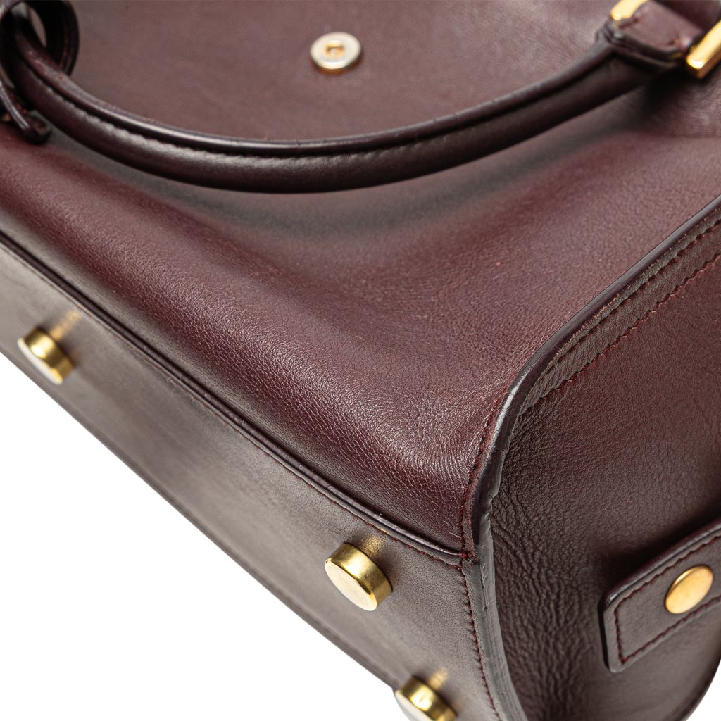 Saint Laurent Baby Leather Monogram Downtown Cabas Satchel - Image 10