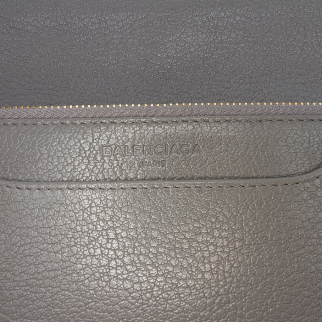 Balenciaga Chevre Motocross Metallic Edge Wallet on Chain - Side view