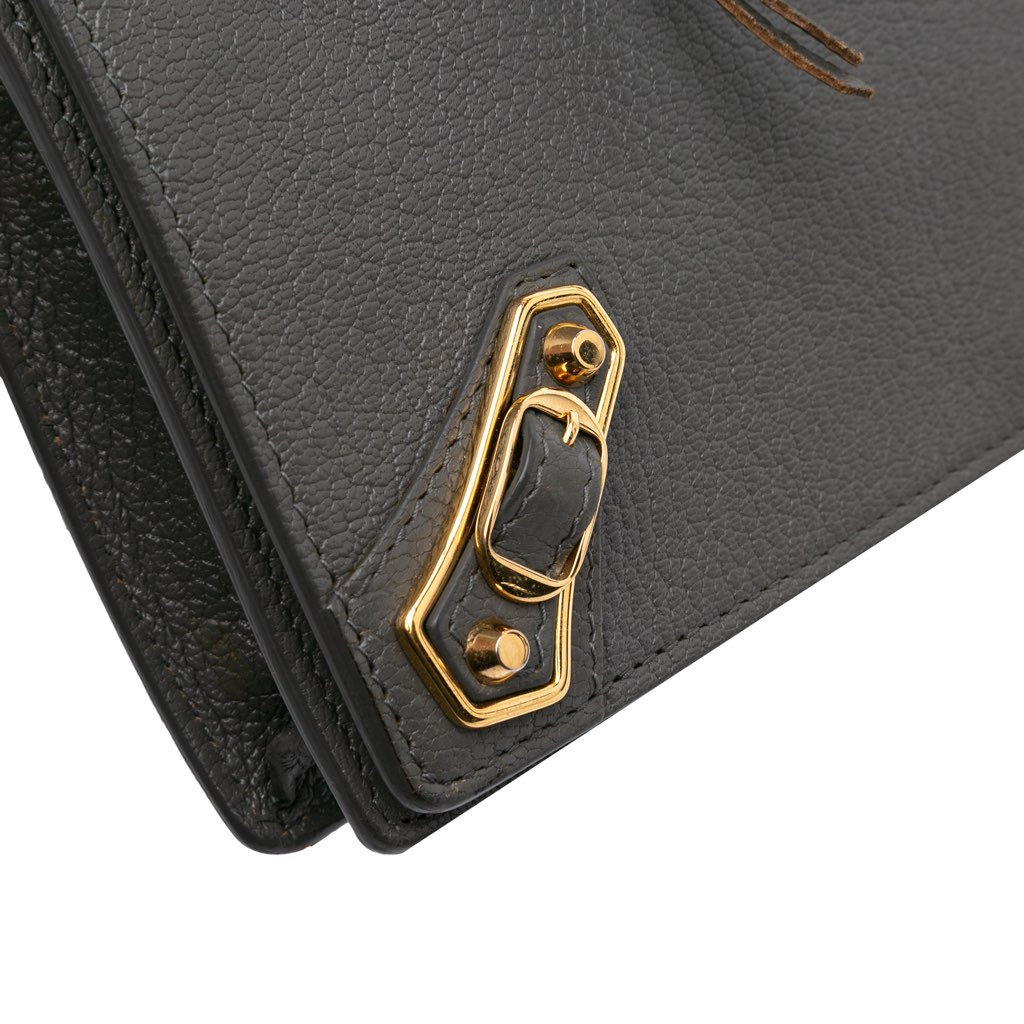 Balenciaga Chevre Motocross Metallic Edge Wallet on Chain - Image 11