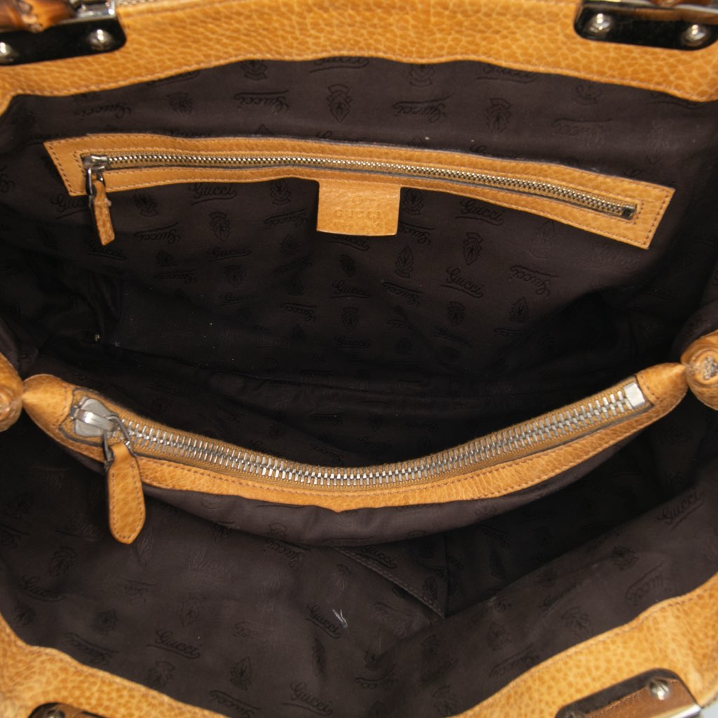 Gucci Medium GG Canvas Bamboo Libeccio Tote - 4