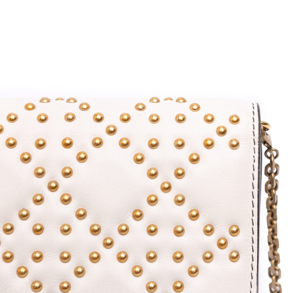 Dior Studded Calfskin Cannage Lady Dior Wallet on Chain - Image 11
