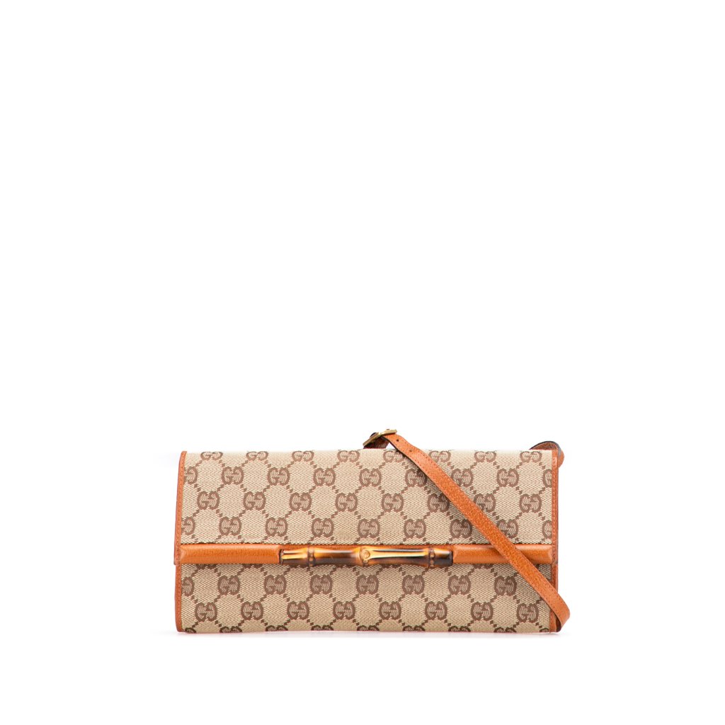 Gucci GG Canvas Bamboo Bar Crossbody