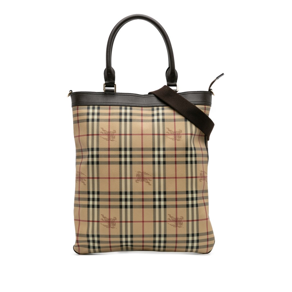 Burberry Haymarket Check Coated Canvas Tote