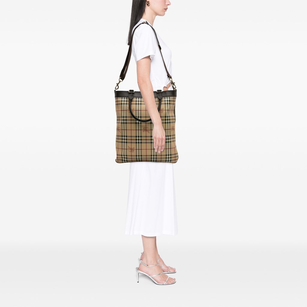 Burberry Haymarket Check Coated Canvas Tote - Image 11