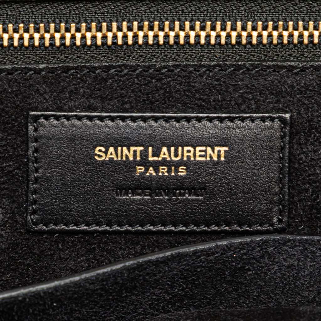 Saint Laurent Medium Smooth Tricolor Calfskin Cabas Rive Gauche Satchel - 5