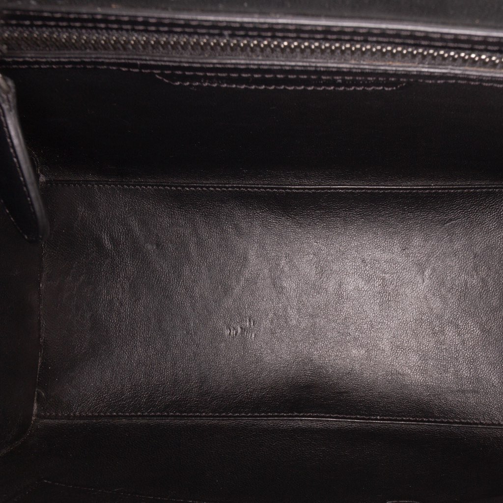 Celine Micro Tricolor Felt Wool and Calfskin Luggage Tote - 4