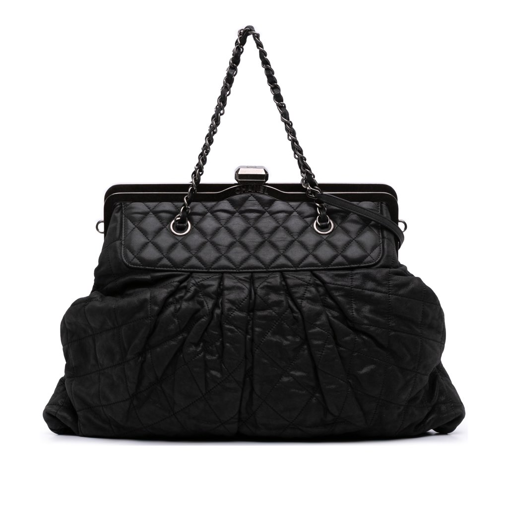 Chanel Iridescent Quilted Calfskin Chic Frame Satchel
