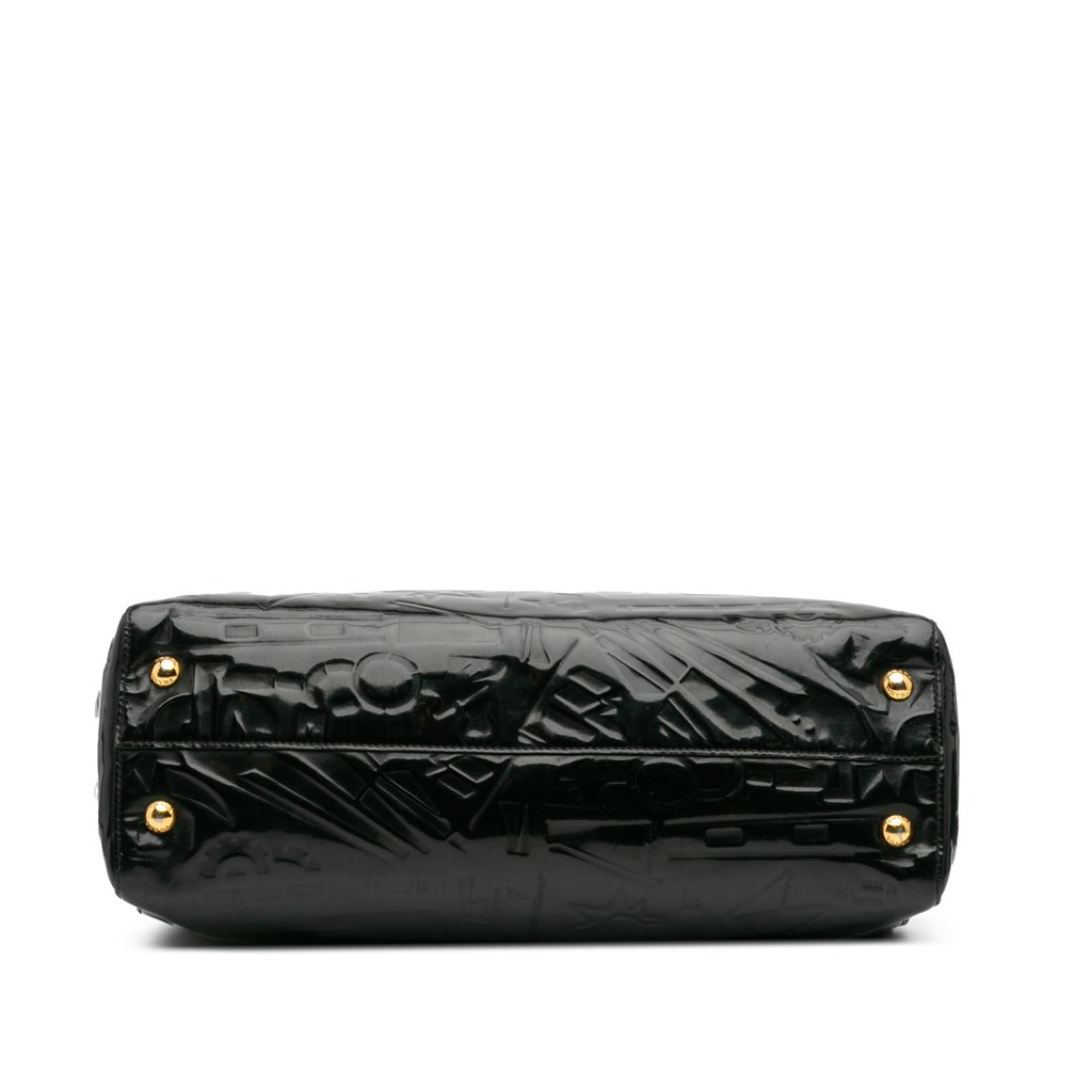 Prada Embossed Patent Satchel - 3