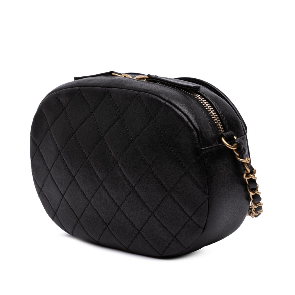 Chanel CC Quilted Lambskin Coco Midnight Camera Bag - 2
