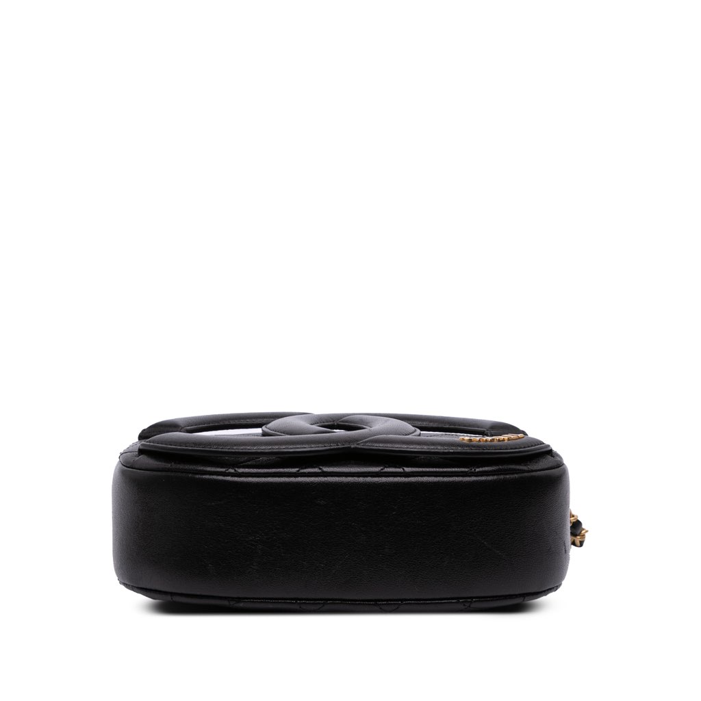 Chanel CC Quilted Lambskin Coco Midnight Camera Bag - 3
