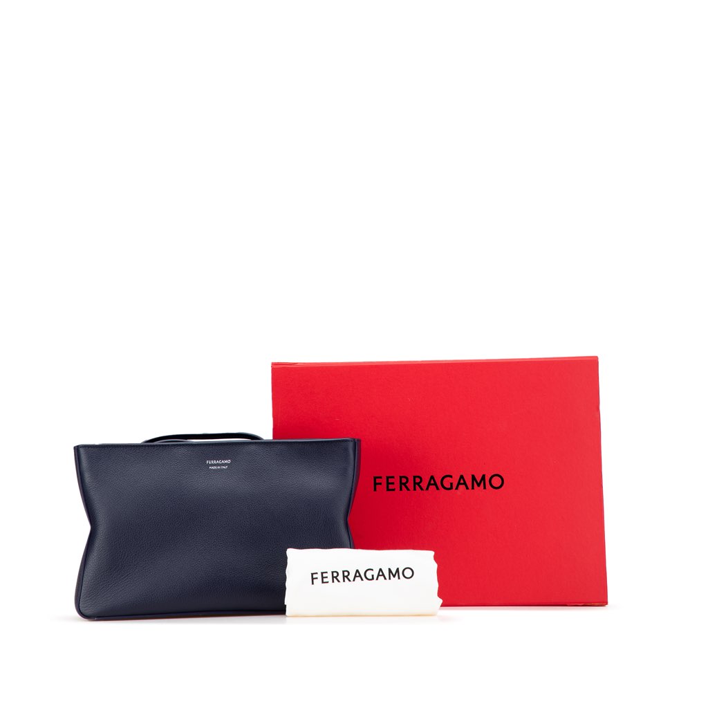 Salvatore Ferragamo Leather Soft Pouch - Image 12