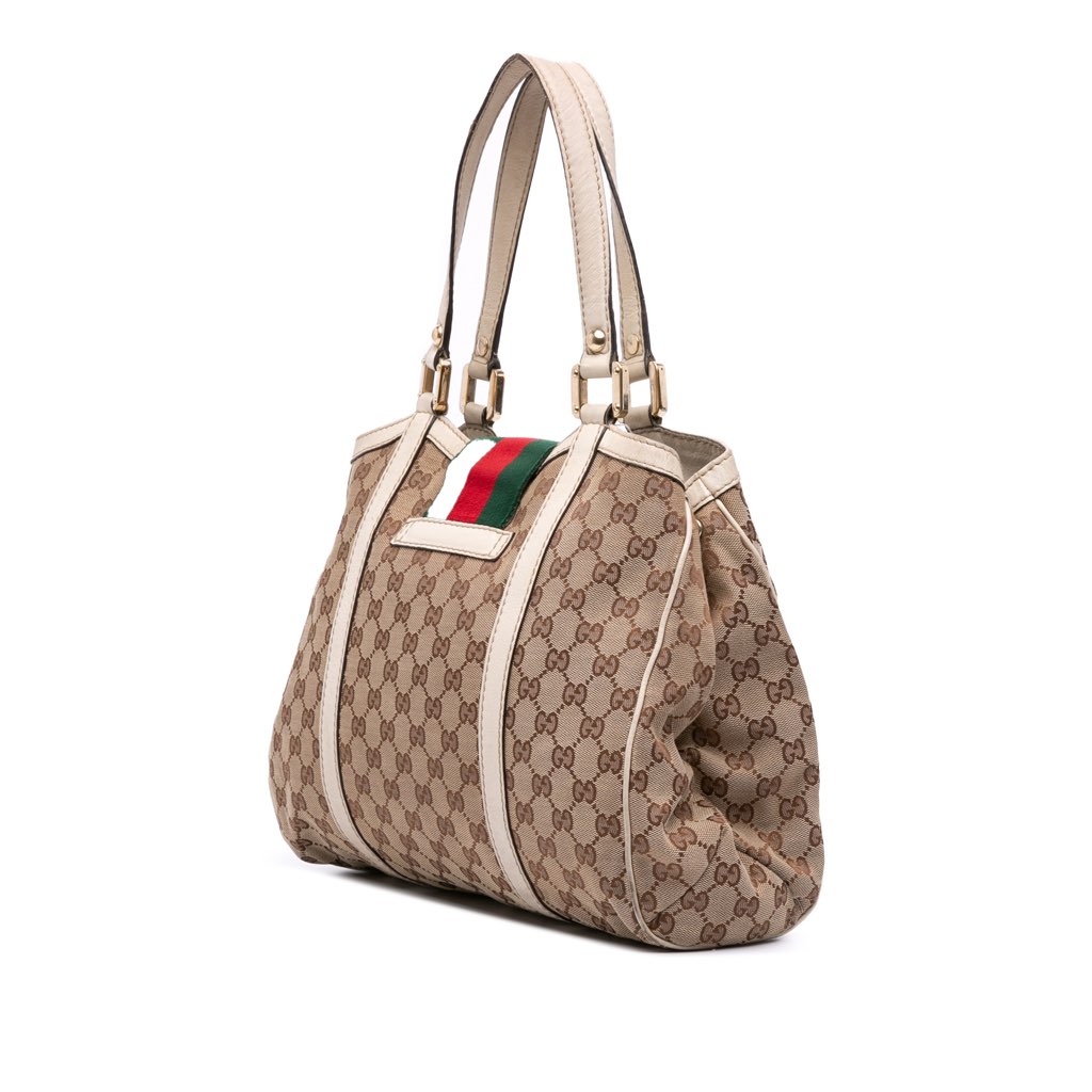 Gucci GG Canvas Web New Ladies Tote - 2