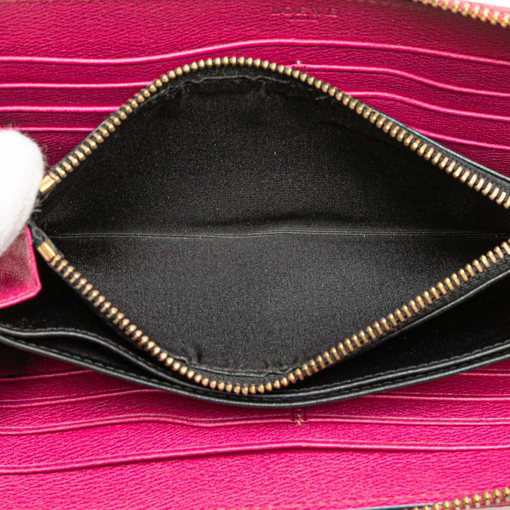 Loewe Anagram Leather Zip Around Wallet - 4