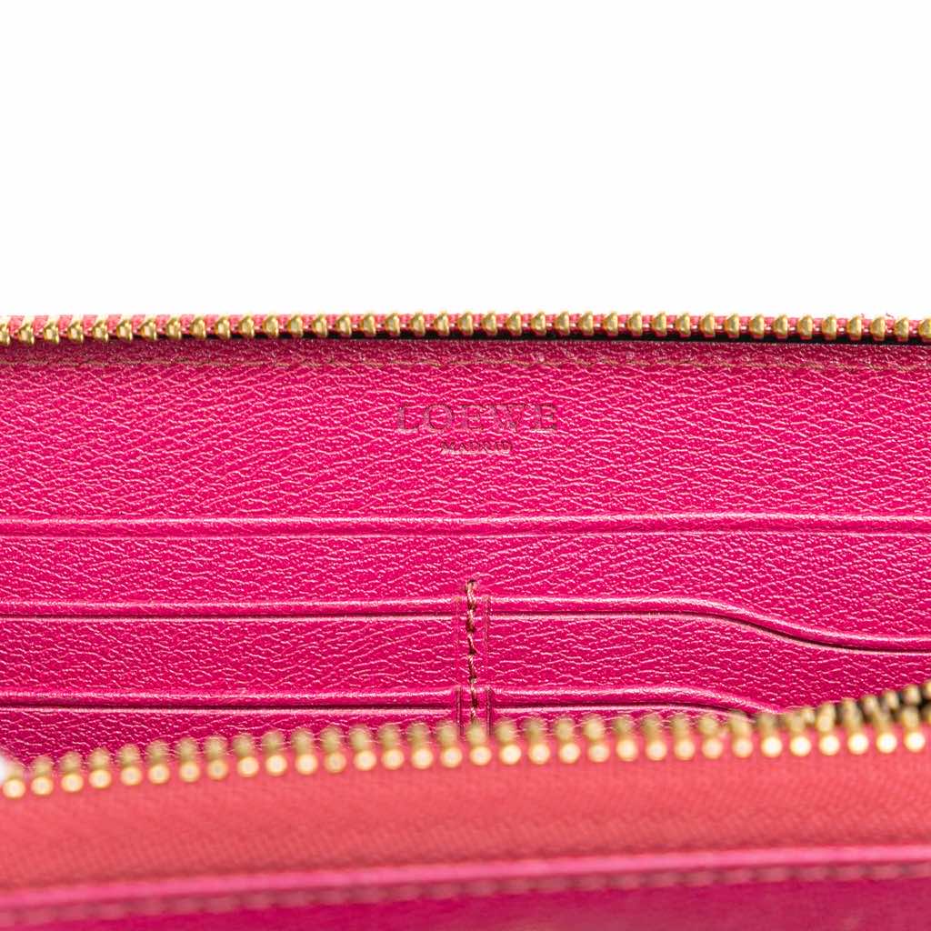 Loewe Anagram Leather Zip Around Wallet - 5