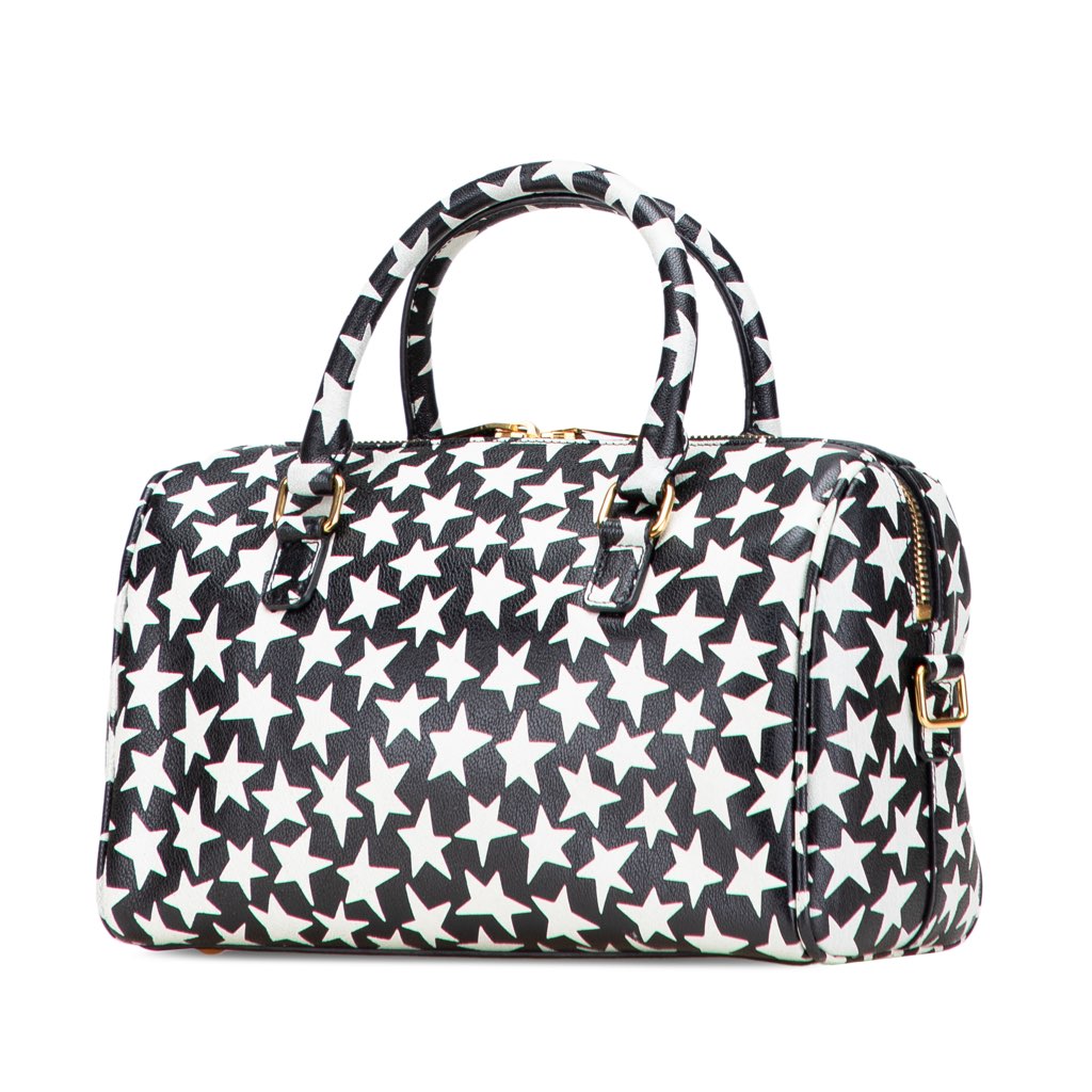 Saint Laurent Baby Star Printed Leather Classic Duffle Satchel - 2