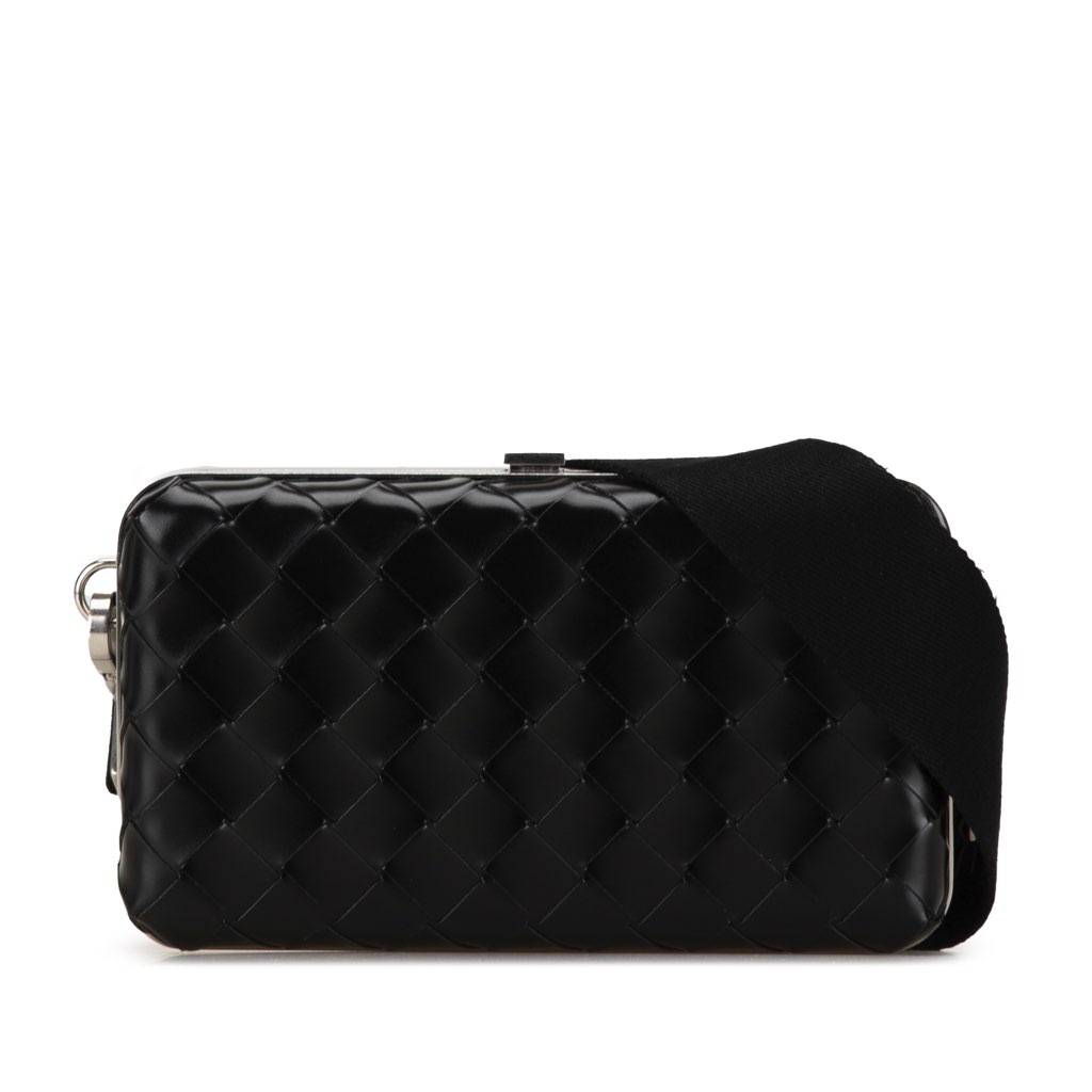 Bottega Veneta Spazzolato Intrecciato Box Messenger Bag