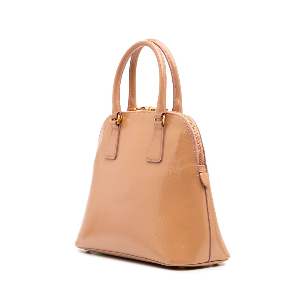 Prada Medium Saffiano Vernice Promenade Satchel - 2