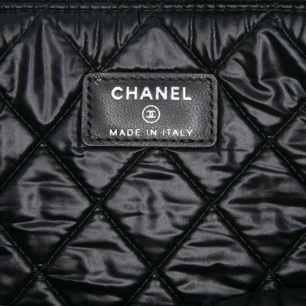Chanel Large Quilted Caviar Boy O Case Clutch - Side view