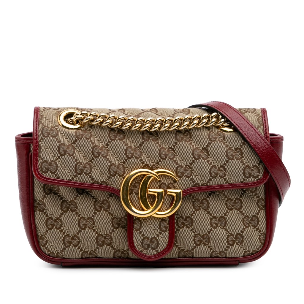 Gucci Mini GG Marmont Matelasse Canvas Flap Crossbody