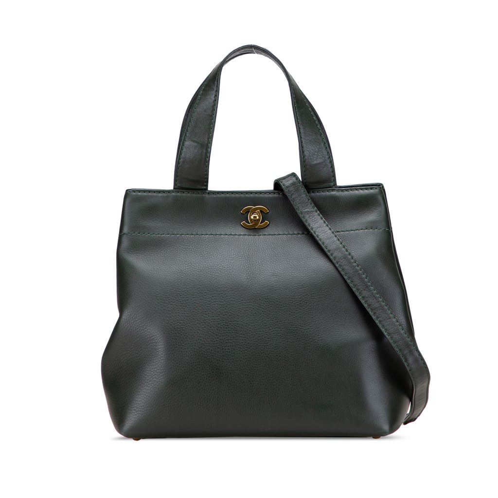 Chanel CC Calfskin Turnlock Tote