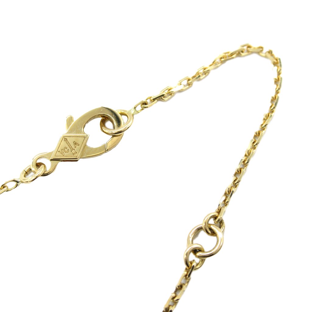 Van Cleef & Arpels 18K Yellow Gold and Onyx Vintage Alhambra Pendant Necklace - 5