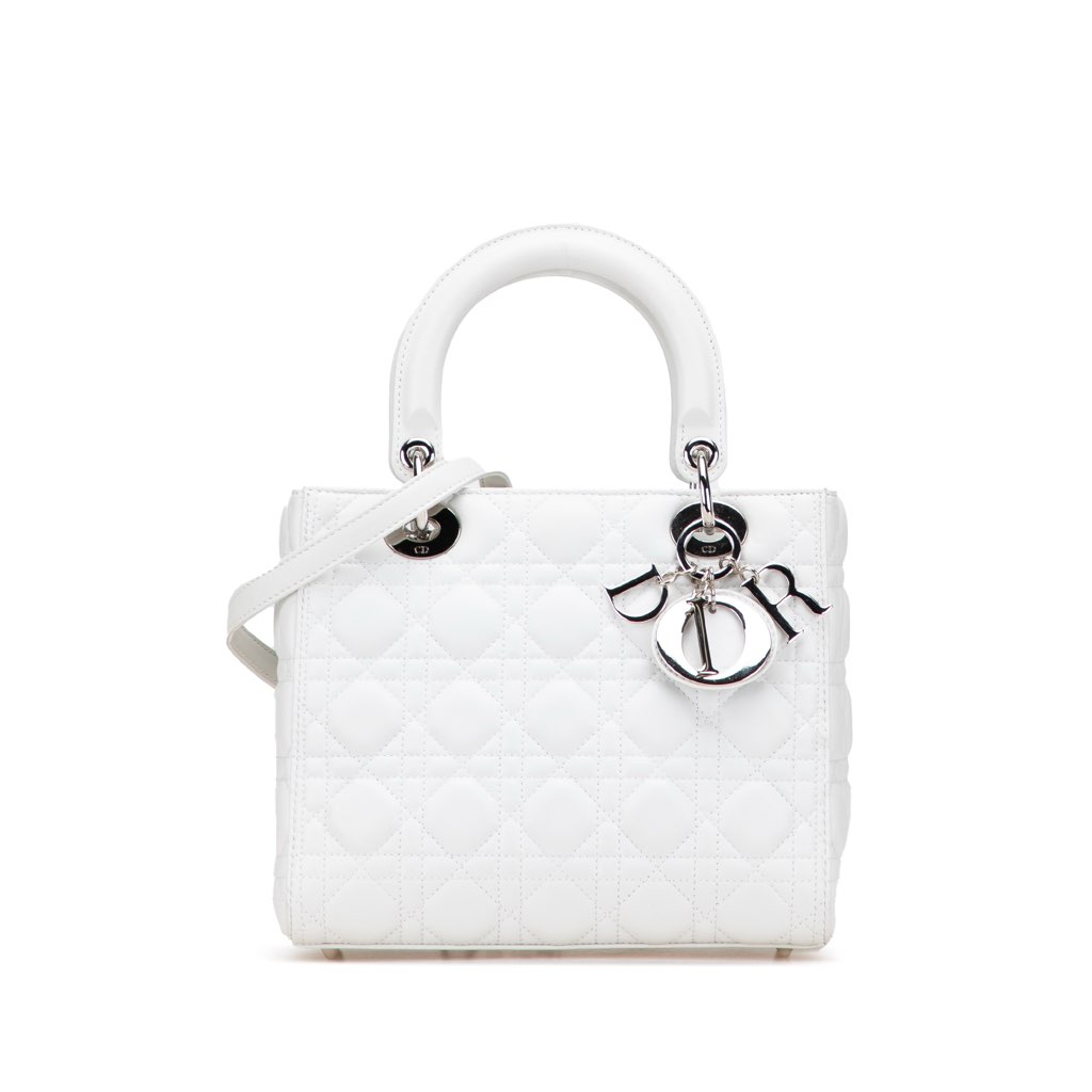 Dior Medium Lambskin Cannage Lady Dior