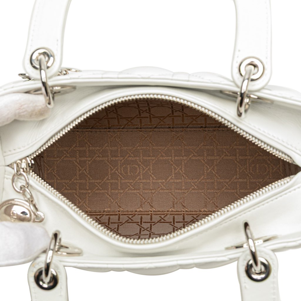 Dior Medium Lambskin Cannage Lady Dior - 4