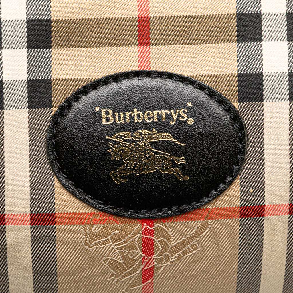 Burberry Haymarket Check Canvas Boston Bag - 5