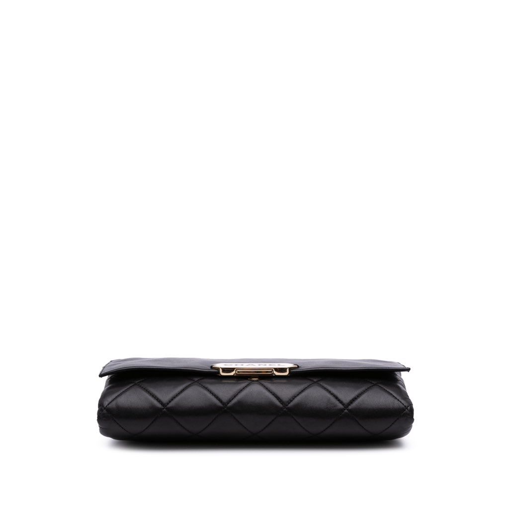 Chanel Quilted Lambskin Retro Label Shoulder Bag - 3