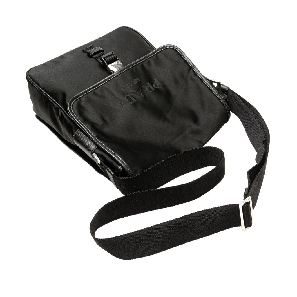 Prada Tessuto Buckle Messenger Bag - Image 11