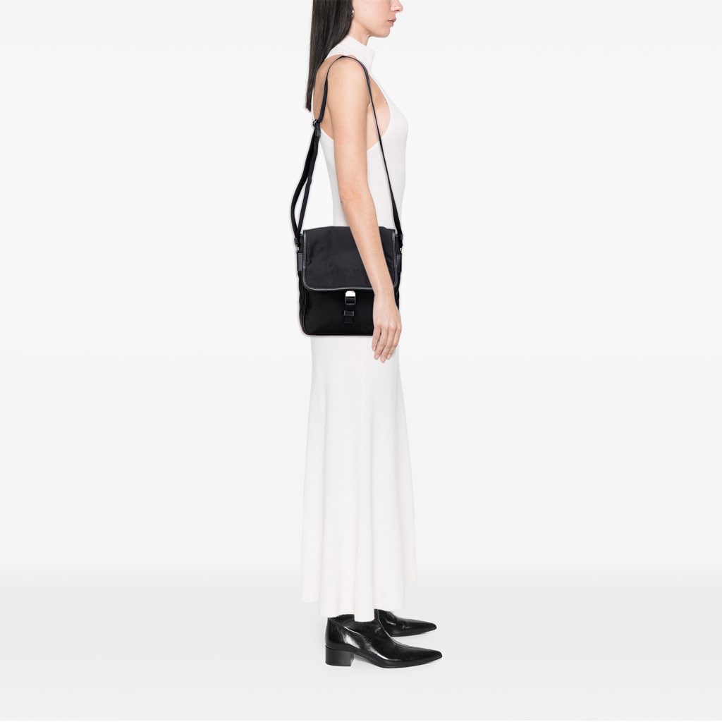 Prada Tessuto Buckle Messenger Bag - Image 12