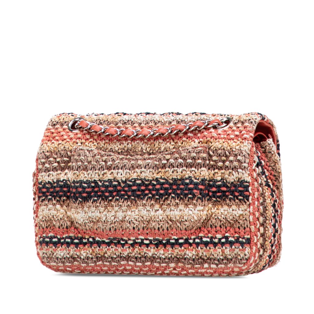 Chanel Medium Classic Tweed Double Flap - Back view