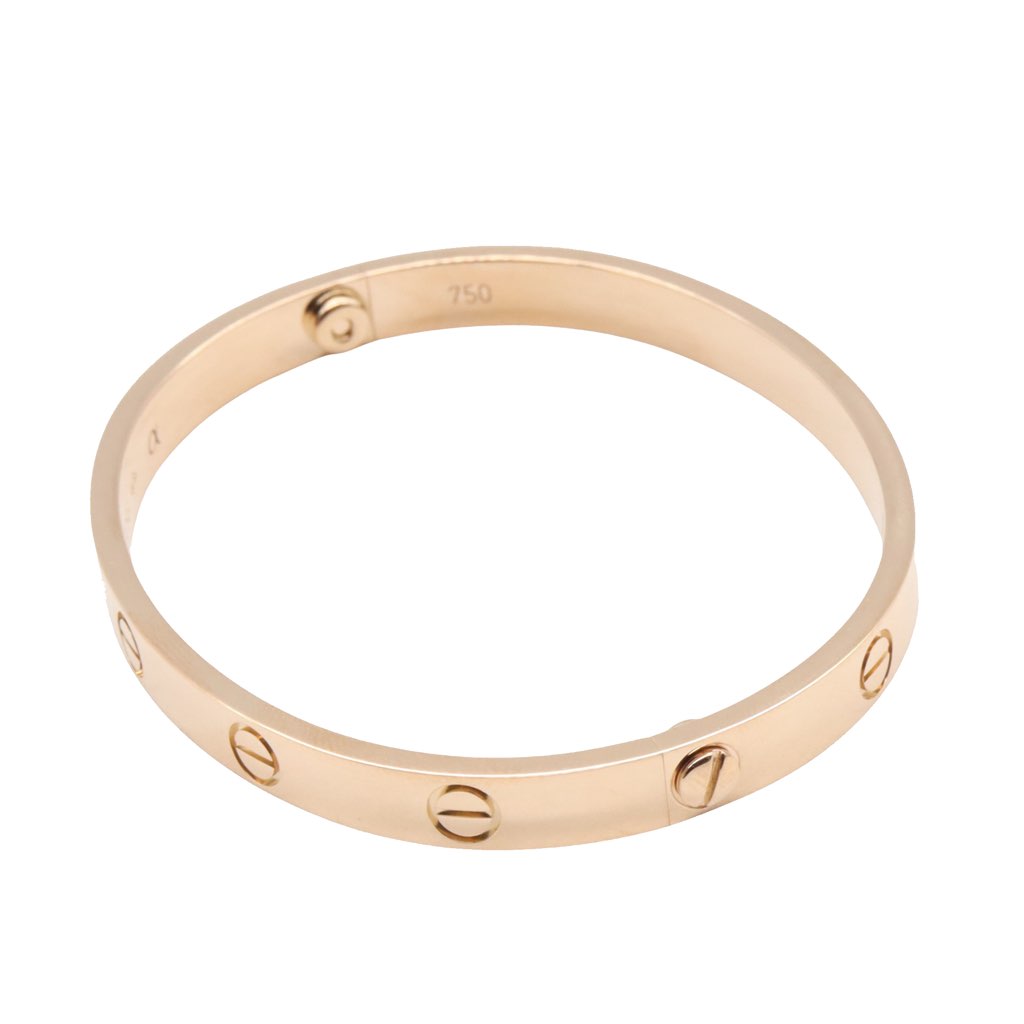 Cartier 18K Rose Gold Classic Love Bracelet - 3