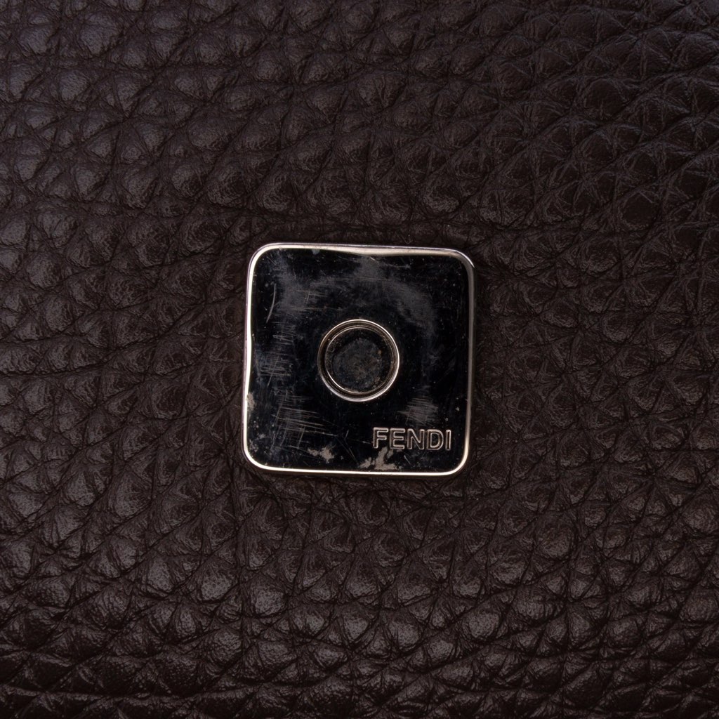 Fendi Leather Selleria Convertible Baguette Satchel - Side view