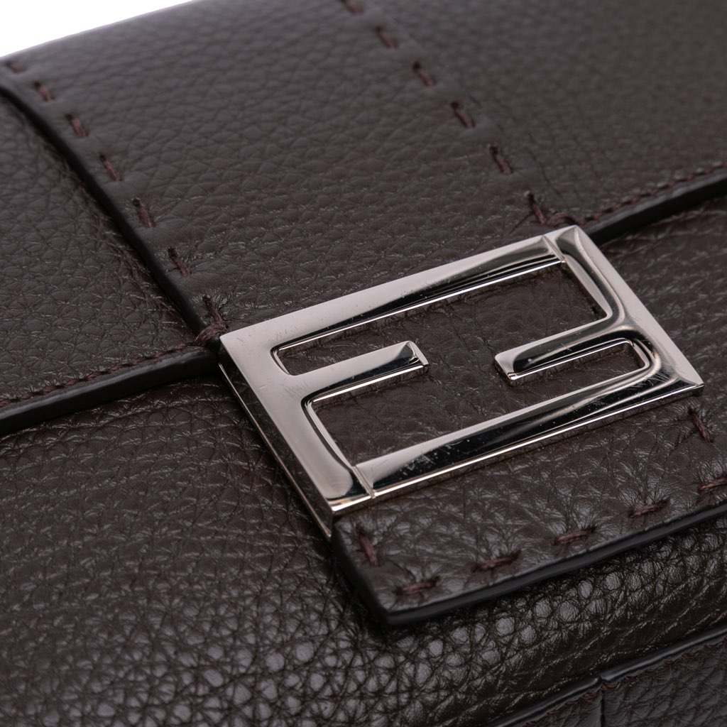 Fendi Leather Selleria Convertible Baguette Satchel - Detail 2